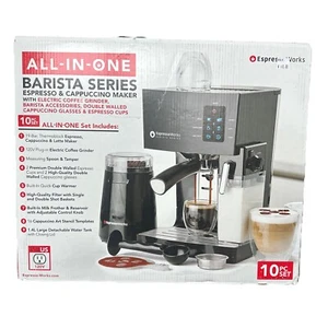 EspressoWorks 19 Bar Barista Series Espresso Latte & Cappuccino Maker 10 Pc Set - Picture 1 of 4