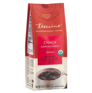 Teeccino Chaga Ashwagandha Coffee Alternative - Butterscotch Cream - Organic ... - Picture 1 of 8