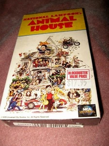 National Lampoon's Animal House VHS 1990 Factory sealed Blockbuster Hype sticker - Imagen 1 de 5