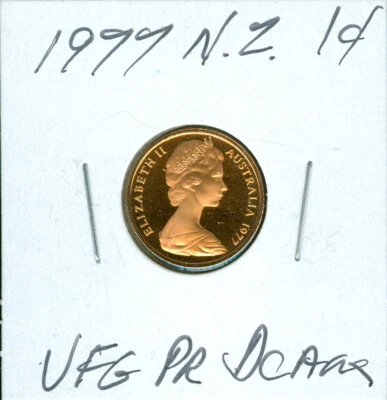 NUEVA ZELANDA 1977 1 CENTAVO ULTRA MEJOR PRUEBA DCAM ROJA ENVÍO $3,99 Nueva Zelanda Foto 1 de 4