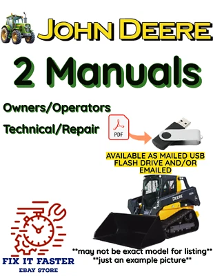 JOHN DEERE 322D MINICARREGADEIRA OPERADORES REPARO MANUAL TÉCNICO ARQUIVO PDF USB - Imagem 1 de 4