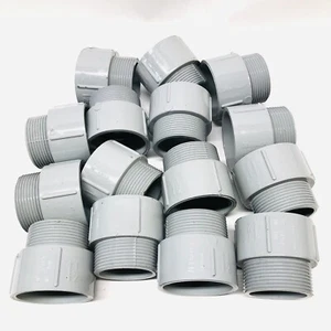 (LOT OF 15) KRALOY 1 1/2 KRALOY PVC MALE FITTING CONNECTOR - Picture 1 of 5