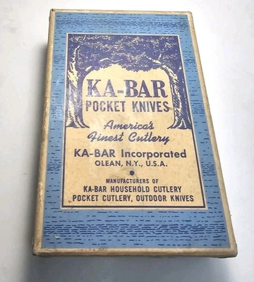 Cuchillos de bolsillo KA-BAR de colección caja de cuchillos azul sin cuchillos solo caja escritura en caja Foto 1 de 4