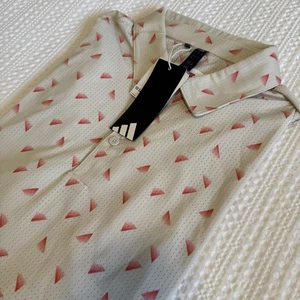 Herren Adidas weiß Polo Golf Shirt neu mit Etikett Gr. Large AJGA Atlanta Classic Siller - Bild 1 von 11