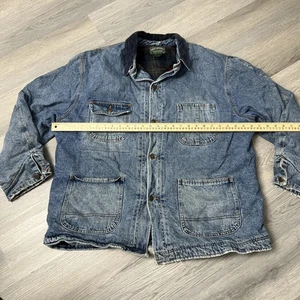 Vintage POLO COUNTRY RALPH LAUREN Denim Chore Jacke Herren XL Wolle Flanell gefüttert - Bild 1 von 6