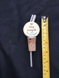 VINTAGE CERAMIC KING GEORGE IV OLD SCOTCH WHISKEY OPTICS BOTTLE POURER - Picture 1 of 7