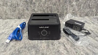 WavLink WL-ST334U USB 3.0 PLUG & PLAY Dual Bay Docking Station System Black - Image 1 of 4