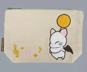 [Used] Moogle (Musical Note) Embroidered Pouch "Final Fantasy XIV x SQUARE - Picture 1 of 1