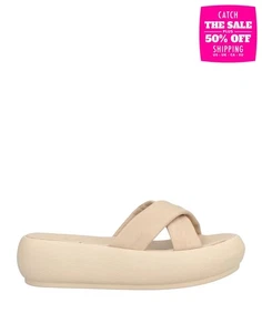 RRP€162 ISLO ISABELLA LORUSSO Leather Sandals US6 UK3 EU36 Beige Flat Flatform - Imagen 1 de 5