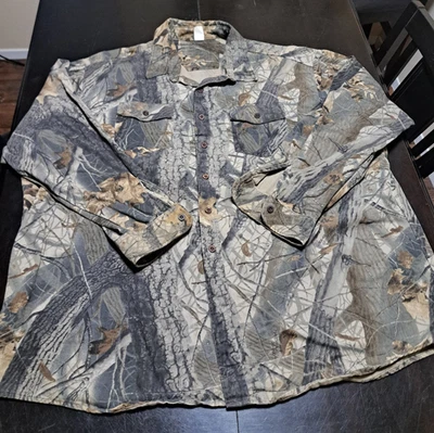 Vtg 90's made in USA Realtree camo button down shirt Hardwoods 20-200 sz 4XL - Image 1 of 4