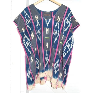 Damen Tops Größe Large Boho Tunika Mallory Et Cie Baoulé Webfransen Hippie - Bild 1 von 7