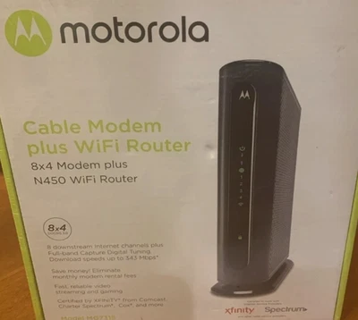 Motorola MG7315 (8x4) Kabelmodem + N450 WLAN Router Combo, DOCSIS 3.0 - Bild 1 von 4
