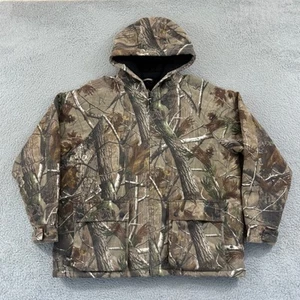 Realtree Jacket Mens XL Camouflage Hooded Full Zip Lined Outdoor Hunting Coat - Picture 1 of 11