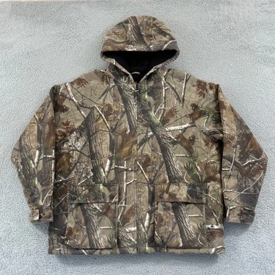 Realtree Jacket Mens XL Camouflage Hooded Full Zip Lined Outdoor Hunting Coat - Image 1 of 4
