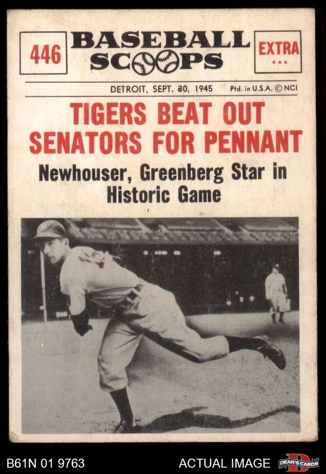 1961 Nu-Card Scoops #446 Hal Newhouser 1.5 - FAIR - Image 1 of 1