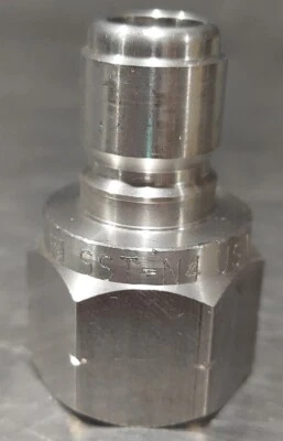 PARKER SST-N4 Hydraulic Quick Connect Hose Coupling: 1/2" Coupling Size, 303 SS  - Image 1 of 4