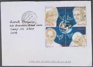 Mayfairstamps Brazil 1999 Block to US North Carolina Cover aar_34191 - Picture 1 of 2