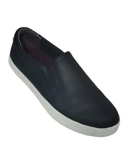 Dr Scholl's Madison Slip on Shoes Size 11 Black Vegan Leather White Soles - Picture 1 of 8