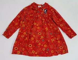 Vtg The Disney Store Girl's Mickey Mouse Embroidered Red Corduroy Dress Size 5-6 - Picture 1 of 7