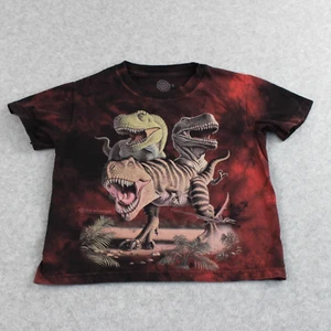 The Mountains Shirt Kids Size Small Dinosaur Graphic Tye Dye Animal Nature - Picture 1 of 7