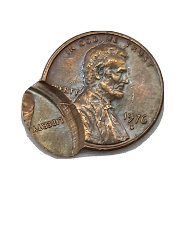 1976 D  Double Struck Broadstruck Lincoln Cent Mint Error Very Rare Cover