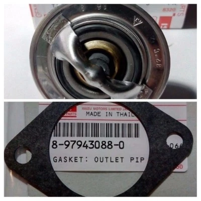  Isuzu Dmax Engine Water Coolant Thermostat 82 ํC+GASKET 4JA-4JH D-MAX 2002-05 - Image 1 of 4