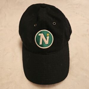 Vintage Minnesota North Stars Snapback Hat 90s Black Wool 