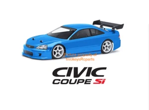 1:10 RC Clear Lexan Body Shell Honda Civic Coupe with Type R decals 190mm - Picture 1 of 11