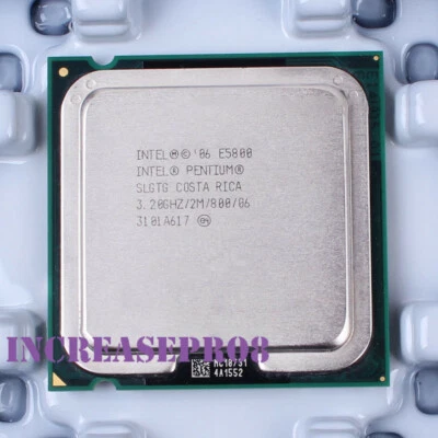 Intel Pentium E5800 Processor 3.2GHz SLGTG LGA 775/Socket T CPU 800MHz - Image 1 of 4