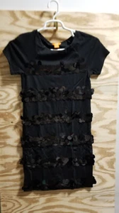 Joe Fresh Black Women's Above Knee Dress with sequins Size XS Short Sleeve - Picture 1 of 11