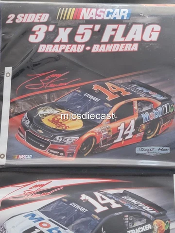 Tony Stewart Mobil 1 Bass Pro Shops NEW 3 X 5' Wincraft Drivers Flag RARE NIP Cover