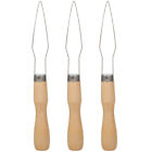 3 Pcs Wooden Dressing Aid Assist Device Tool Small Button Hook