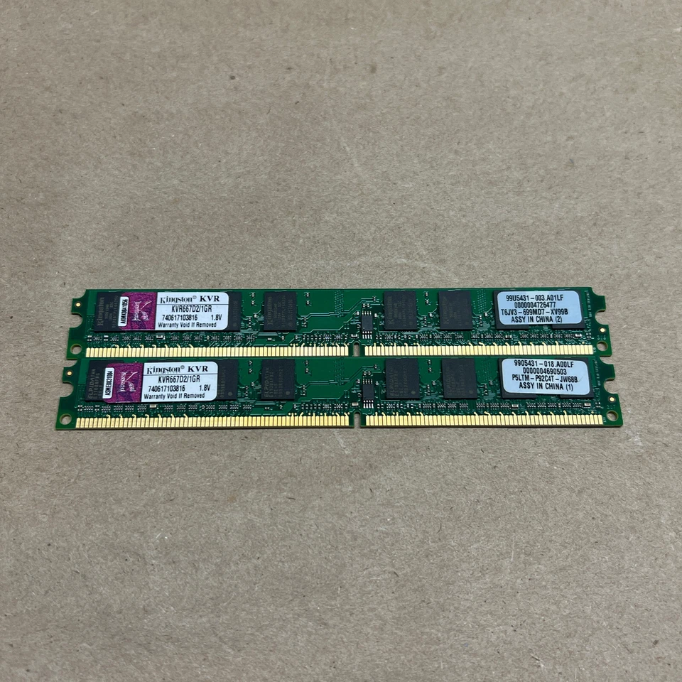 2 X 1GB KINGSTON KVR667D2/1GR - 2GB TOTAL - Image 1 of 1