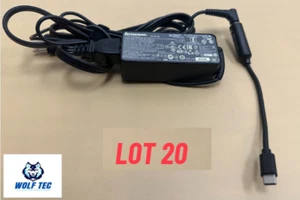LOT 20 USB Type-C 45W HP Chromebook Lenovo Dell Acer Samsung Laptop Charger - Picture 1 of 8