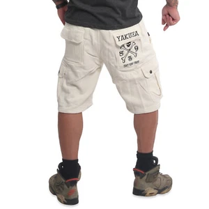 Yakuza Shorts Herren Sweatshorts SSB663 Farbe Weiß - Bild 1 von 4