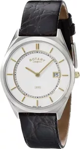 Rotary Men's Watch with White Dial and Brown Strap GS08000/02 - Picture 1 of 2