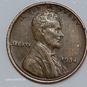 1934 Lincoln Penny Off Center Ddr