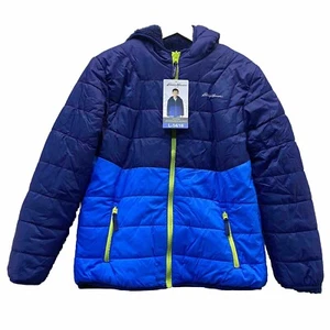 Eddie Bauer Kids Youth Reversible Jacket Blue Size Large 14/16 Quilted Puffer - Picture 1 of 8