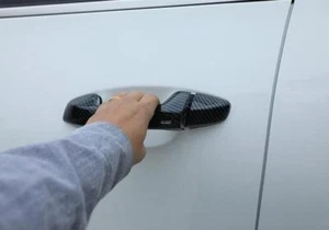 Cubierta protectora de moldura de manija de puerta de coche ABS de fibra de carbono para KIA SELTOS 2020-2024 - Imagen 1 de 28