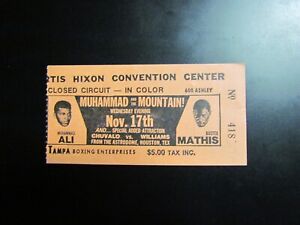 Nov 17, 1970 Muhammad Ali vs Mountain Boxing Ticket
