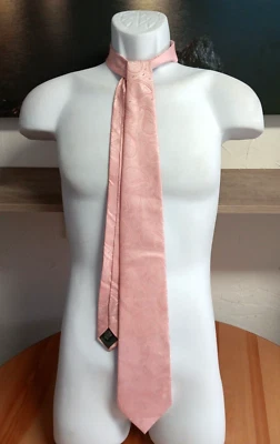 Corbata Rosa Angelo Rossi 100% Microfibra Diseñada en Italia Patrón Ornamental 61 pulgadas Foto 1 de 4