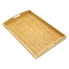 Bam & Boo Natural Serving Tray Extra Large Rectangular with Handles for Food,...