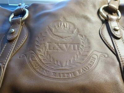 Lauren Ralph Lauren handbag large crown embossed LXVII - Image 1 of 4