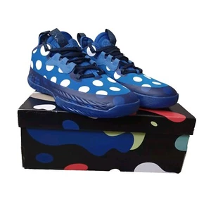 Adidas Harden Vol 5 Futurenatural Shoes 9 Royal Blue Polka Dot H68594 - Picture 1 of 16