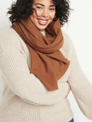 Old Navy Unisex Hombre Mujer’s Camel Acogedora Suave Franela Cepillada Bufanda Foto 1 de 2