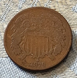 1870 2-CENT PIECE - GOOD - Picture 1 of 2