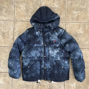 Polo Ralph Lauren Men's Camo Convertible Tie-Dye Down Filled Vest Jacket Large - Picture 1 of 9