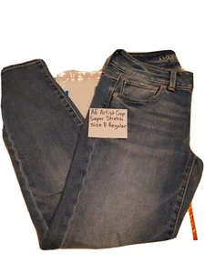 American Eagle AE Artist Crop Super Stretch Jeans Size 0 Regular - Bild 1 von 6