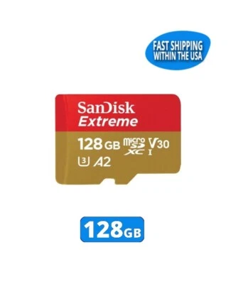 Sandisk 128GB Extreme MicroSD Memory Card Steam Deck Nintendo Switch Gaming - Image 1 of 2