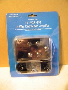 NEW RADIO SHACK, 4-WAY AMPLIFIER, # 15-1119, 50-400MHz, VCR/VHF/CATV/FM, ARCHER - Picture 1 of 2